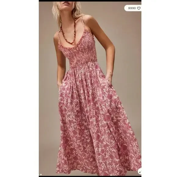 knee length dresses for ladies Free People Sweet Nothings Midi Dress